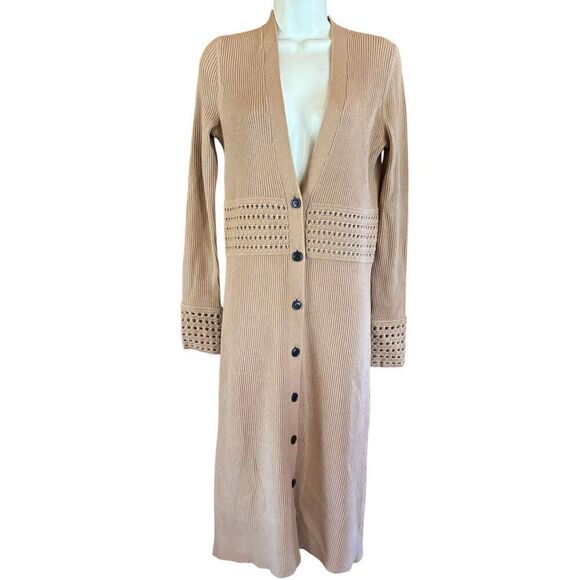 Jason Wu Merino Wool-& Cashmere Blend Midi-Dress in Camel NWT Size Small - Picture 7 of 12